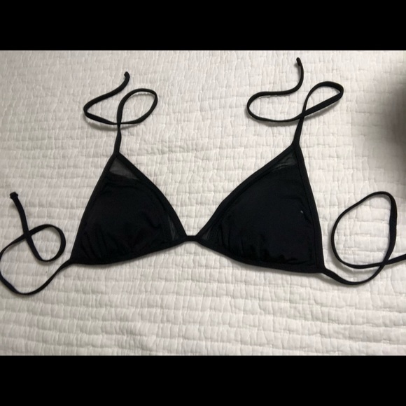 black string bikini with mesh detail - Picture 1 of 3